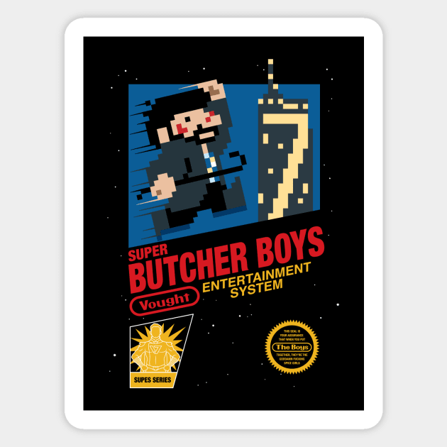 Super Butcher Boys Sticker by mikehandyart